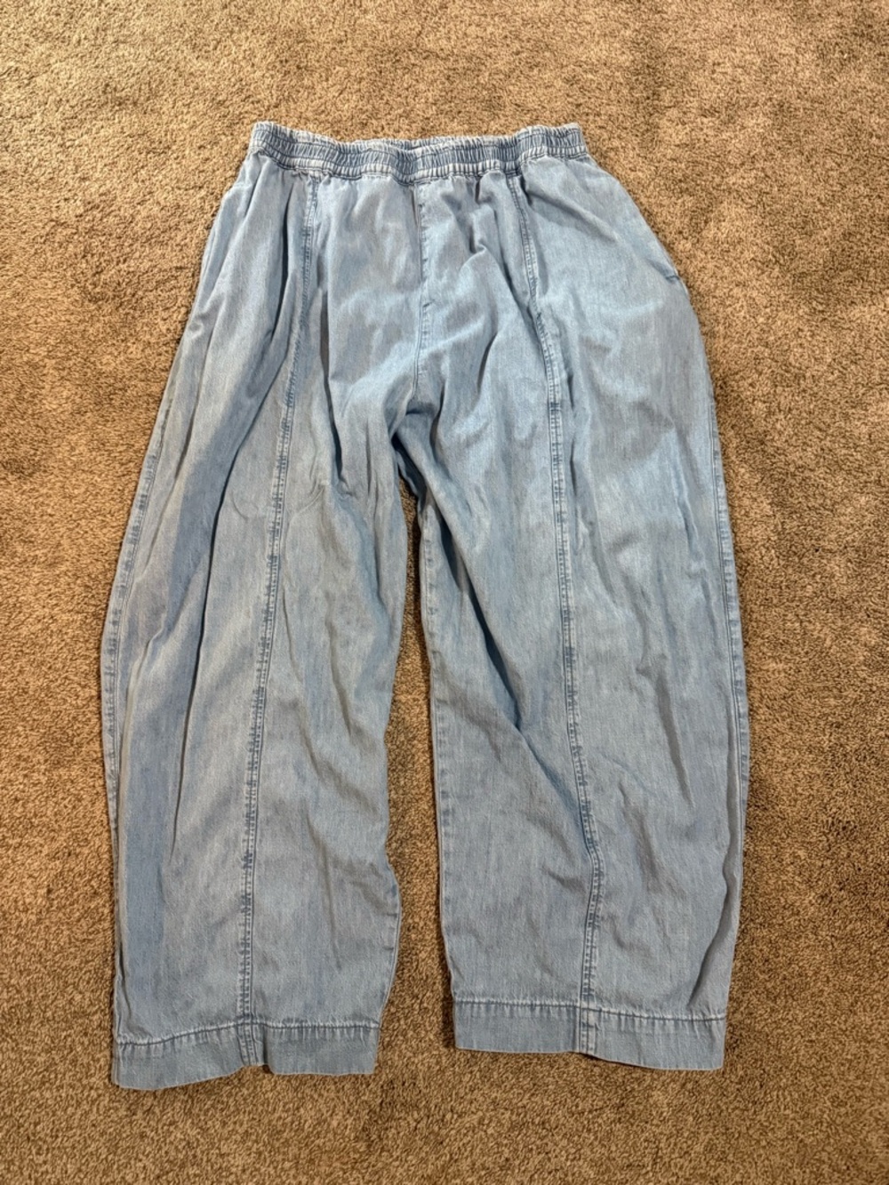 Beyond Nine Mabel Denim Trousers in light chambray
